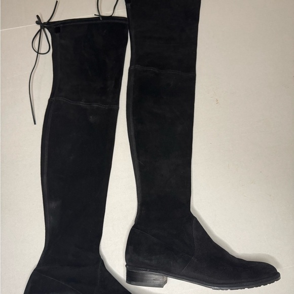 Stuart Weitzman $795 Jocey Suede Over-The-Knee Boots, Black, 7.5 - Picture 11 of 15